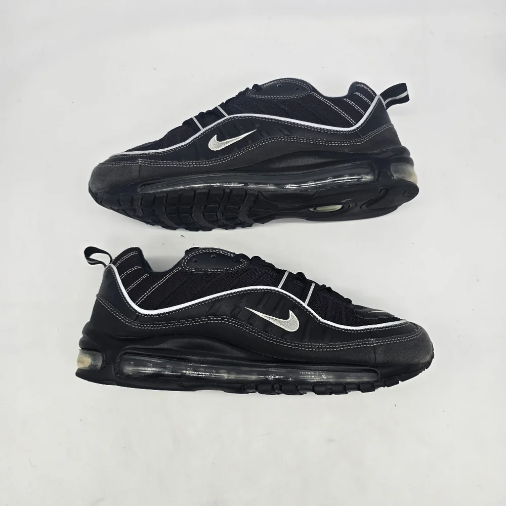 Nike Shoes Men's 9.5 Air Max 98 Oil Triple Black SAMPLE Athletic 640744-013